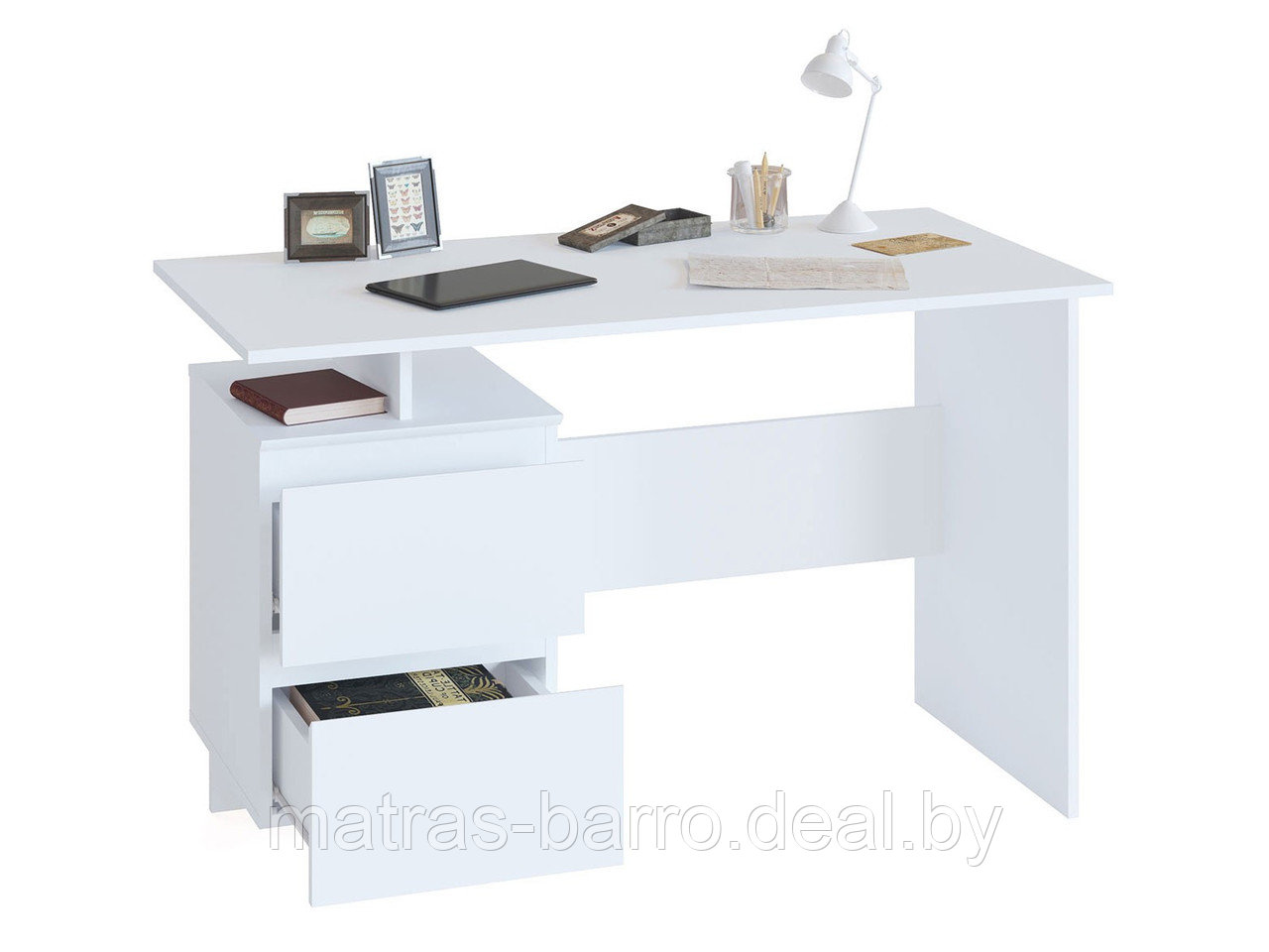 Письменный стол Сокол СПМ-19 белый (универсальная сборка) - фото 5 - id-p191727940