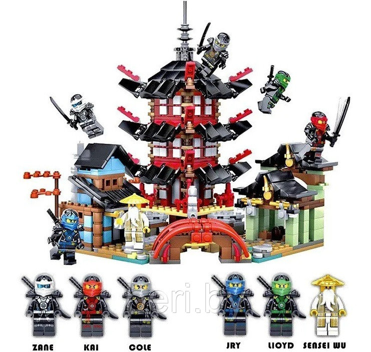 76013 Конструктор Leduo Ninjago Ниндзяго, замок дракона, 810 деталей, аналог лего Lego Ninjago Ниндзяго - фото 7 - id-p173369697