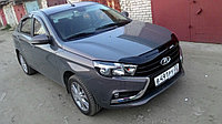 Дефлектор капота - мухобойка, Lada Vesta 2015- , короткий, ANV