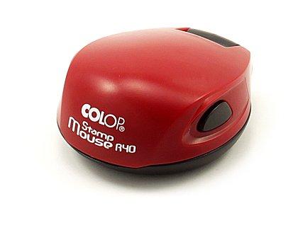 Полуавтоматическая оснастка Colop Stamp Mouse R40 для клише печати &#248;40 мм, корпус цвета чили-красный - фото 2 - id-p191728456