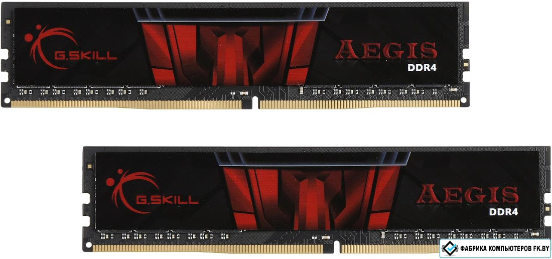 Оперативная память G.Skill Aegis 2x8GB DDR4 PC4-24000 F4-3000C16D-16GISB - фото 1 - id-p191728827