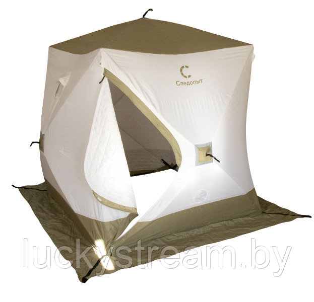 Палатка зимняя Следопыт Куб Premium трехслойная (1.8х1.8х2.0 м) - фото 1 - id-p191731544