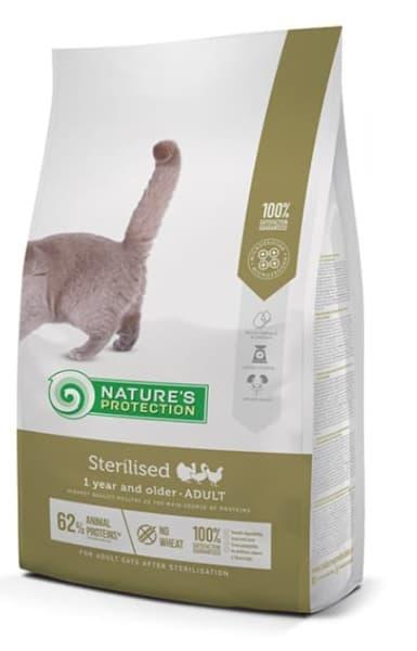 Сухой корм для кошек Nature's Protection Sterilised (Птица) 7 кг - фото 1 - id-p191732719