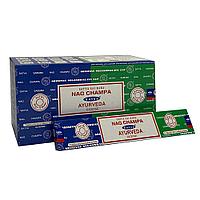 Благовония смесь Nag Champa + Ayurveda , Satya, 15 гр