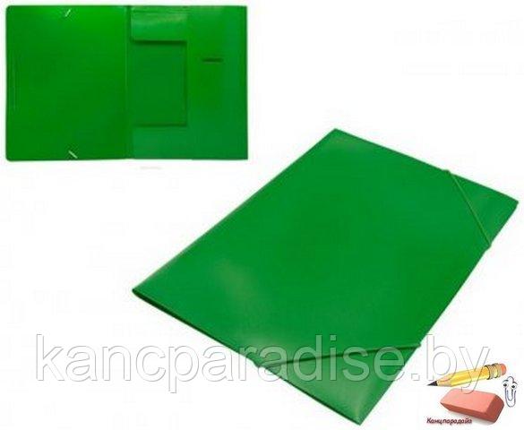 Папка на резинках А4 Buro, 15 мм., пластик 0,5 мм., зеленая, арт.PRB04GREEN
