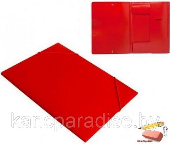Папка на резинках А4 Buro, 15 мм., пластик 0,5 мм., красная, арт.PRB04RED