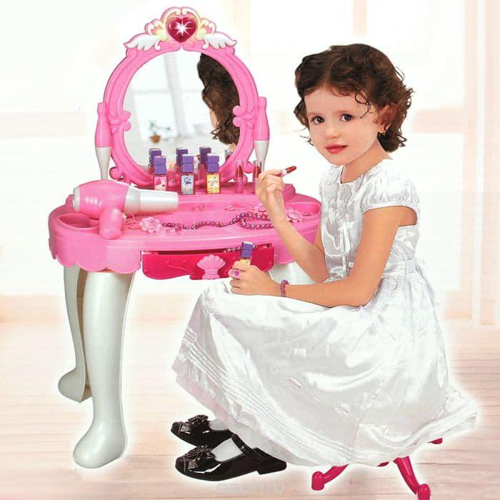 Детский туалетный столик со стульчиком, набор Юной красавицы, арт. 008-25 (свет, звук)