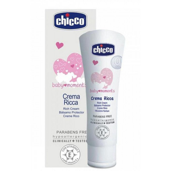 Крем увлажняющий Chicco Baby Moments питательный с витамином Е 100мл - фото 1 - id-p191736355