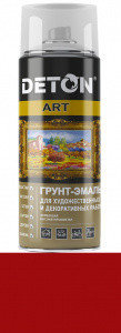 Грунт-эмаль DETON ART (Темно-красный) для худ. и декор. работ, аэрозоль 520 мл, фото 2