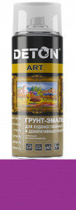 Грунт-эмаль DETON ART (Сиреневый) для худ. и декор. работ, аэрозоль 520 мл, фото 2