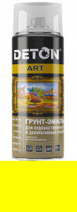 Грунт-эмаль DETON ART (Желтый) для худ. и декор. работ, аэрозоль 520 мл - фото 1 - id-p127692431