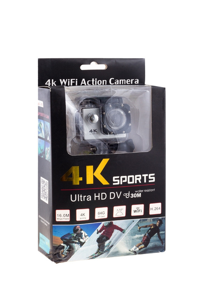 Экшн камера 4К Ultra HD Sports (4K WiFi Action Camera). Качество А Серебро