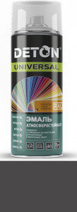 Эмаль алкидная DETON UNIVERSAL (Графитовая RAL 7043) атмосферостойкая, аэрозоль 520 мл, фото 2