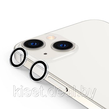 Защитное стекло KST на линзы задней камеры для Apple iPhone 14 / 14 Plus с окантовкой черный
