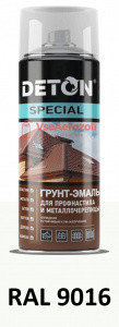 Грунт-эмаль DETON SPECIAL (Белый транспортный RAL 9016) для профнастила и металлочерепицы, аэрозоль, фото 2