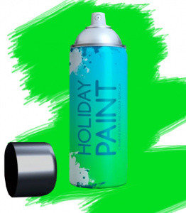 Меловая краска смываемая водой Holiday Paint (Зеленая), 210мл, фото 2