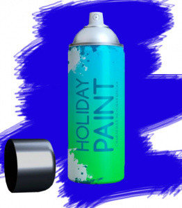Меловая краска смываемая водой Holiday Paint (Синяя), 210мл, фото 2