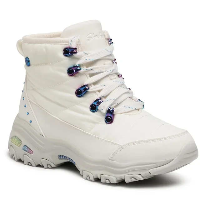 Ботинки женские утепленные SKECHERS D'LITES Women's insulated boots белый/мультицвет