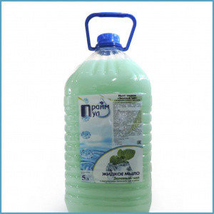 Жидкое мыло «ЗЕЛЕНЫЙ ЧАЙ» с экстрактом зеленого чая и мяты 0,5л, фото 2