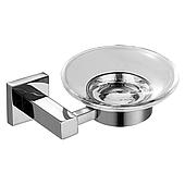 Мыльница стеклянная настенная Ksitex BA-1104S, хром