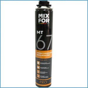 Пена монтажная профессиональная MIXFOR Foam Pro МТ 67, 870 мл летняя(+ 5C до +30С) РБ, фото 2