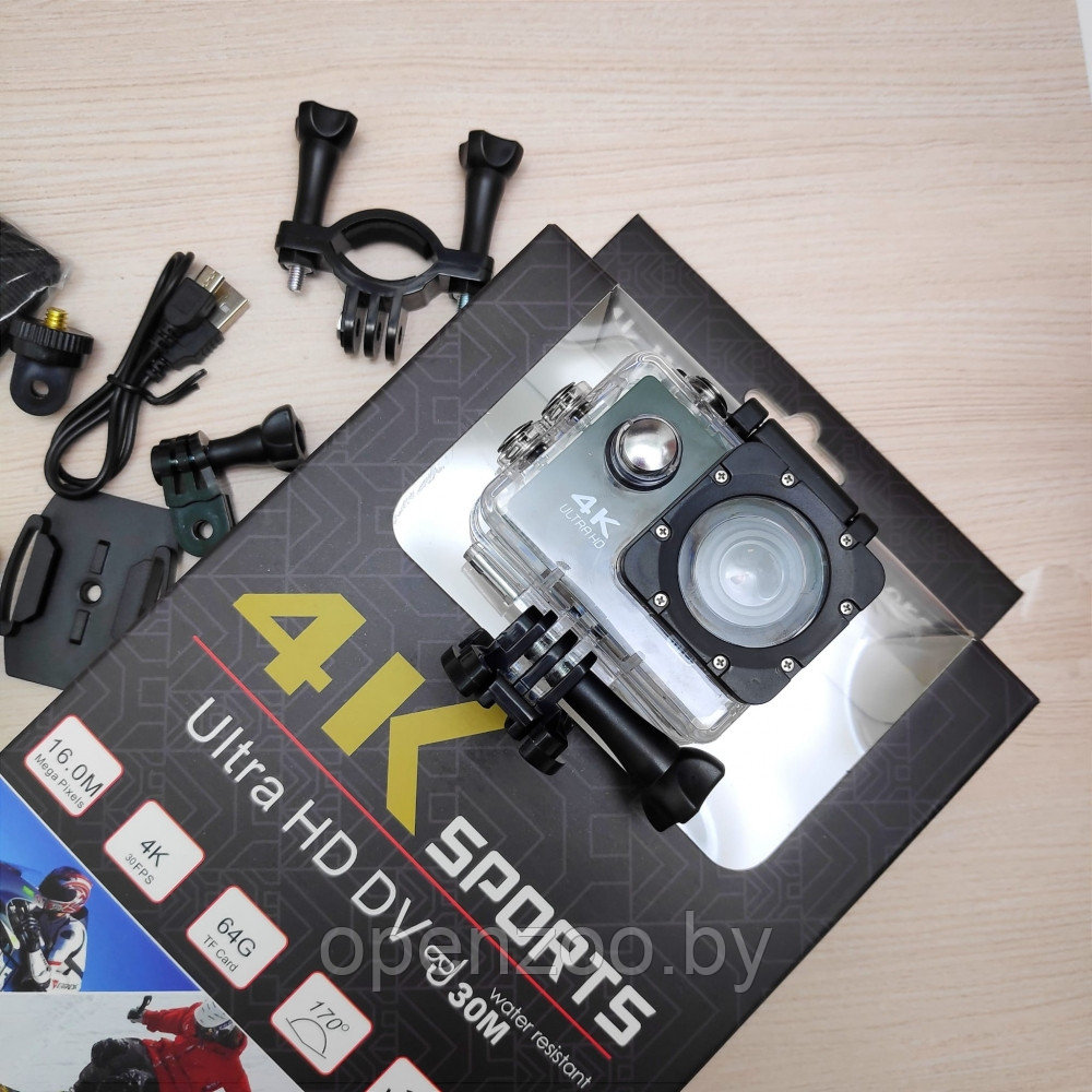 Экшн камера 4К Ultra HD Sports (4K WiFi Action Camera). Качество А Черный - фото 9 - id-p75804478