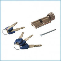Личинка замка двери Kaba maTrix 35(р)/35(к) (3 ключа [Large Key] с пласт. наклад. (синяя), никелиров