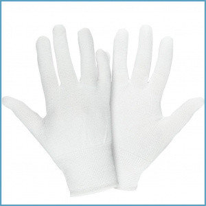 Перчатки нейлоновые белые, фото 2