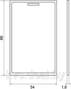 EM-Marine Карта Proximity 125 кГц с прорезью ID Card(thick)/ECO Толстая (с нумерацией) - фото 2 - id-p191776933