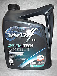 WOLF OfficialTech 5W-30 LL III 5л моторное масло (Бельгия) для Volkswagen