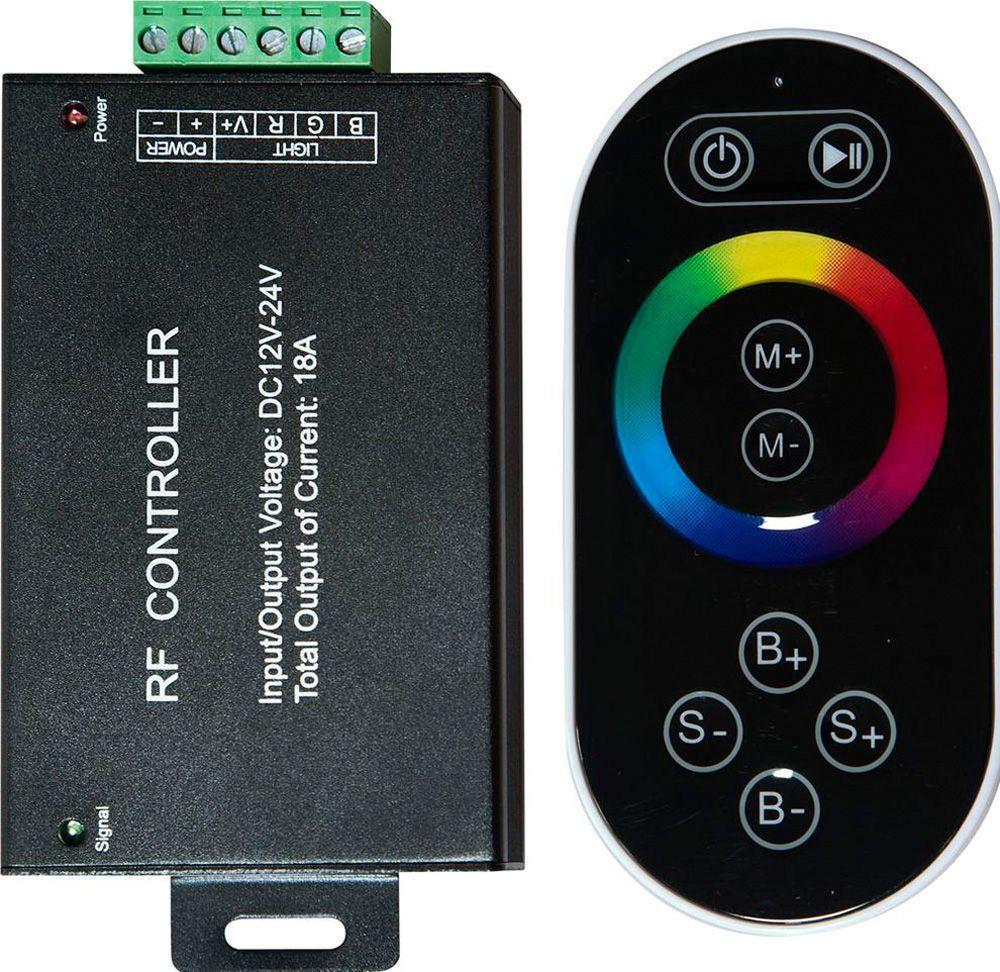 Контроллер для светодиодной ленты с П/У черный, 18А12-24V, LD55 - фото 1 - id-p191790272