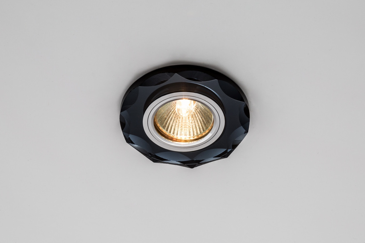 CRYSTAL 50 BLACK Светильник потолочный, ограненное стекло, МR16, черный - фото 1 - id-p191790576