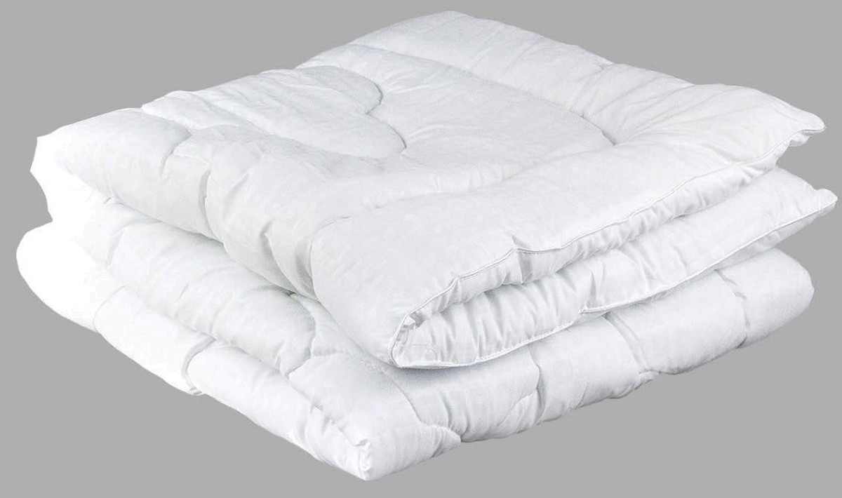 Одеяло белого цвета двуспальное 172*215