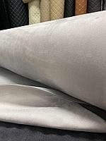 Потолочная ткань алькантара (Premium) на поролоне 3мм./ ламинирование нижнего слоя сетка / светло-серая /Корея