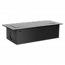 Блок розеточный встраиваемый Orno 3x2P+E со шторками, без кабеля, 3600Вт, металл, графит, фото 5