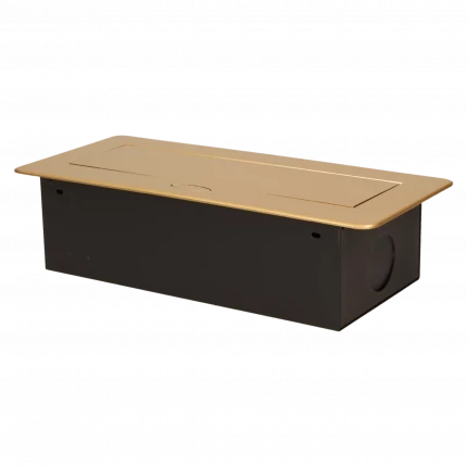 Блок розеточный встраиваемый Orno 3x2P+E со шторками, без кабеля, 3600Вт, металл, золотой - фото 6 - id-p191829004
