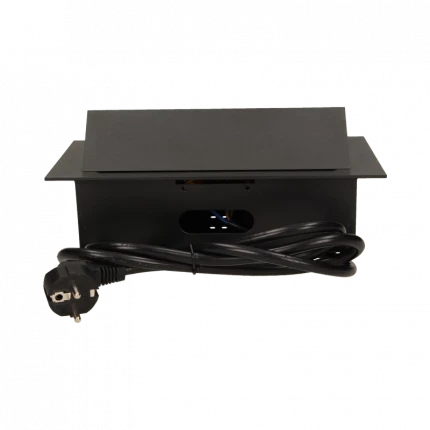Блок розеточный встраиваемый Orno 3x2P+E со шт., острый край, кабель 1,5m, 3600Вт, металл, черный - фото 3 - id-p191829008