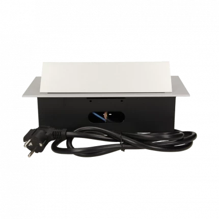 Блок розеточный встраиваемый Orno 3x2P+E со шт., острый край, кабель 1,5m, 3600Вт, металл, алюминий - фото 2 - id-p191829009