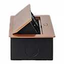 Блок розеточный встраиваемый Orno, 2хUSB 2,1A + 2x2P+E со шт., без кабеля, золотой, фото 3