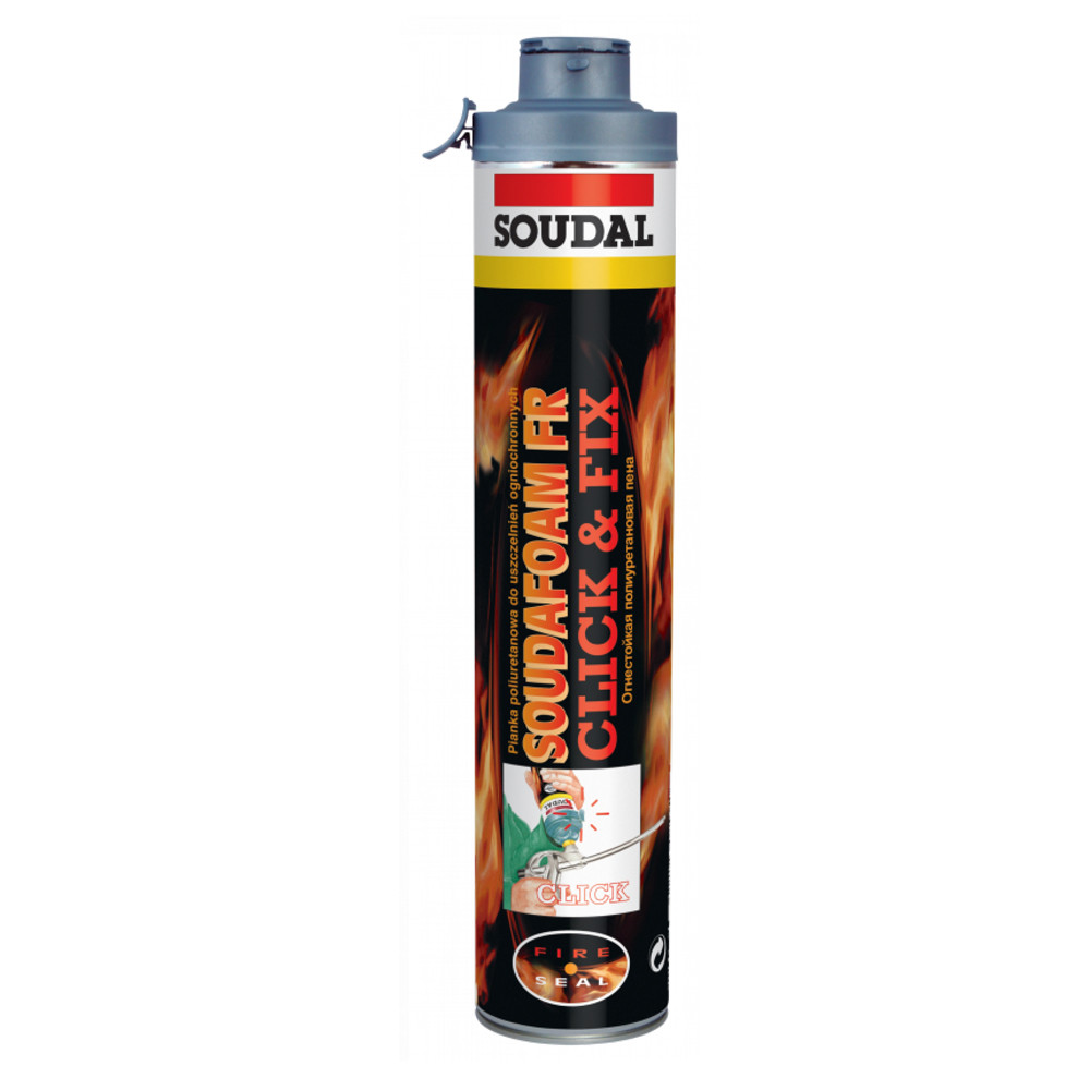 Монтажная пена огнестойкая  Soudal Soudafoam FR CLICK & FIX