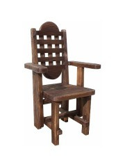 Кресло-трон садовое и банное из натурального дерева "Горыня" - фото 1 - id-p191875660