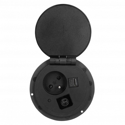 Блок розеточный встраиваемый Orno, беспроводная зарядка, 2 USB Type A+C + 2P+E, кабель 1,8 м, черный - фото 4 - id-p191829021