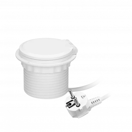 Блок розеточный встраиваемый Orno, беспроводная зарядка, 2 USB Type A+C + 2P+E, кабель 1,8 м, белый - фото 3 - id-p191829022