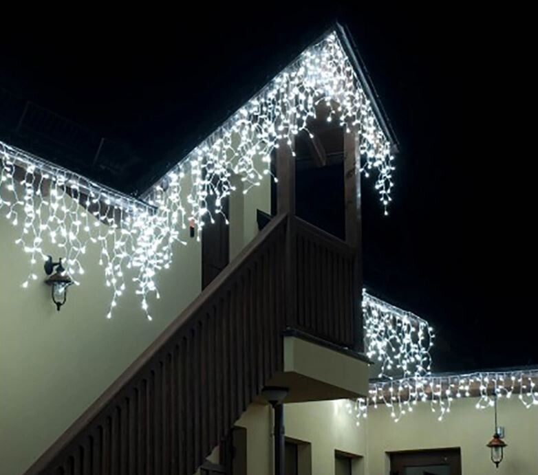Гирлянда светодиодная Бахрома 12 метров белая уличная новогодняя - фото 3 - id-p191915683