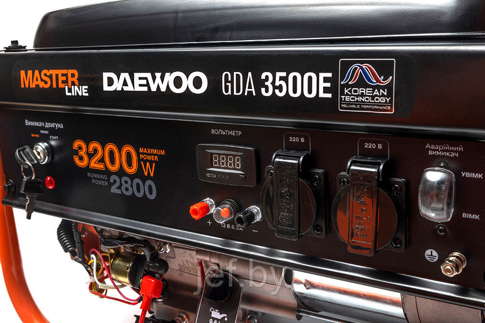 Генератор бензиновый DAEWOO GDA 3500E - фото 5 - id-p191908005