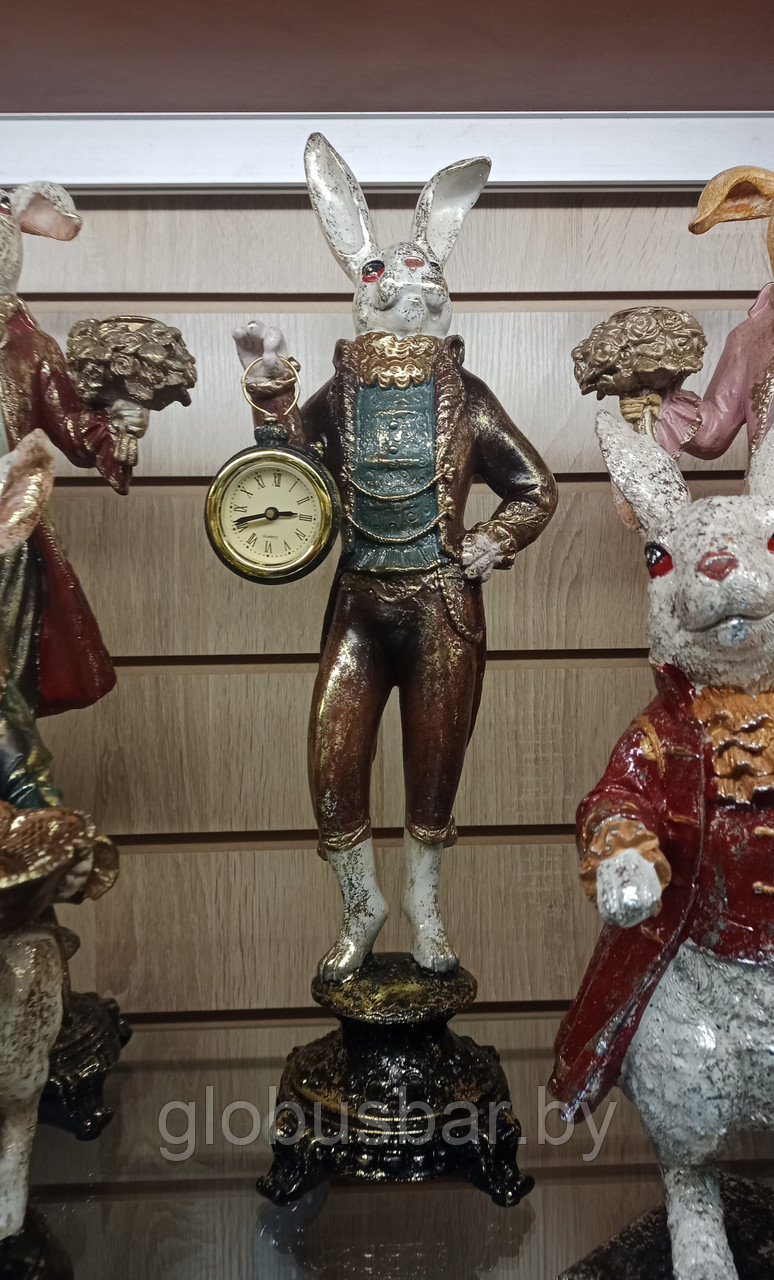 Статуэтка Кролик дворцовый с часами(Коллекция-Алиса в стране чудес)