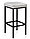 Обеденная группа: стол-консоль М94 цвет дуб Наоми + стулья полубарные Камелот черный матовый/экокожа т-серая, фото 2