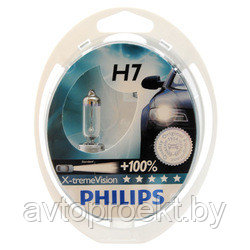 Галогенные лампы Philips H7 X-treme Vision + 100% (2 шт.)