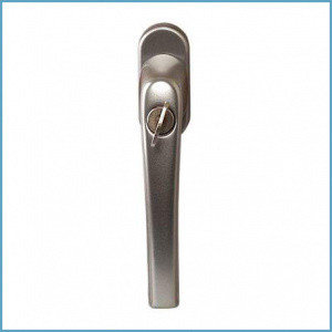 Ручка для окон из ПВХ с ключом Roto Line (Штифт=35 мм, 90°, титан матовый), фото 2