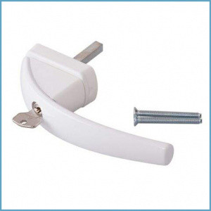 Ручка для окон из ПВХ с ключом Roto Swing (Штифт=37 мм, 90°, белый) - фото 1 - id-p129964908